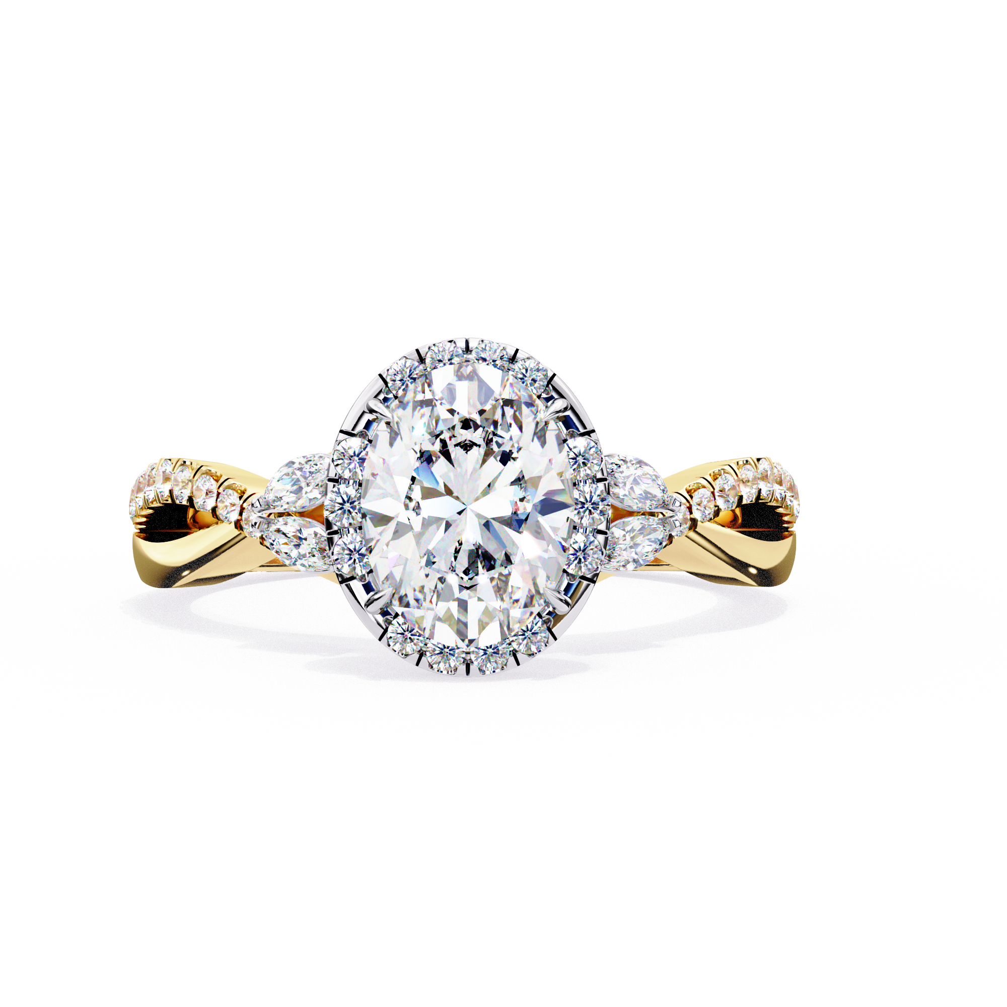 Buy 1.00ct Oval Cut Natural Diamond Ring Solitairekart.